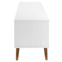 vidaXL Móvel de TV MOLDE 158x40x49 cm pinho maciço branco