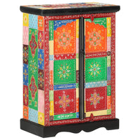 vidaXL Aparador pintado à mão com portas 53x30x75 cm mangueira maciça