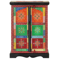 vidaXL Aparador pintado à mão com portas 53x30x75 cm mangueira maciça