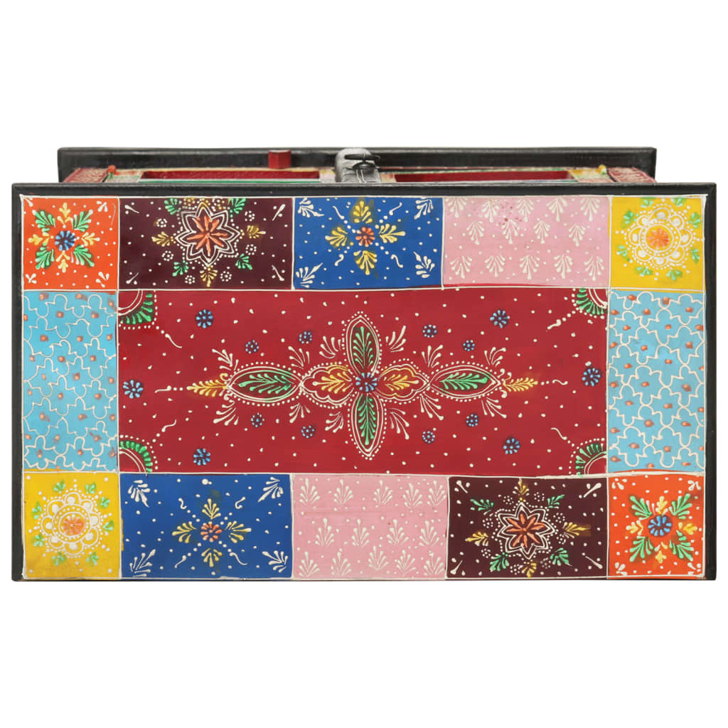 vidaXL Aparador pintado à mão com portas 53x30x75 cm mangueira maciça