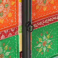 vidaXL Aparador pintado à mão com portas 53x30x75 cm mangueira maciça