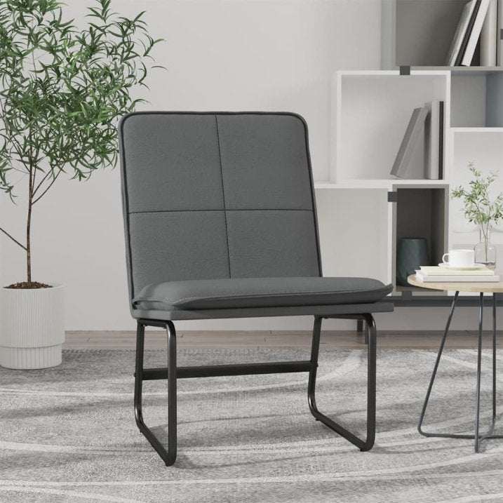 vidaXL Cadeira lounge 54x75x76 cm couro artificial preto