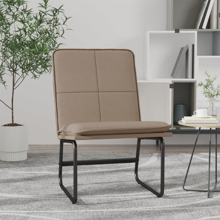 vidaXL Cadeira lounge 54x75x76 cm couro artificial preto