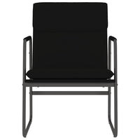vidaXL Cadeira lounge 55x64x80 cm couro artificial preto