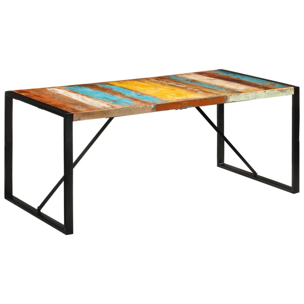 vidaXL Mesa de jantar madeira de mangueira maciça áspera 180 cm