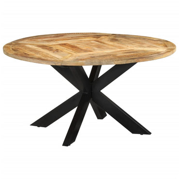 vidaXL Mesa de jantar redonda 150x76 cm madeira de mangueira maciça