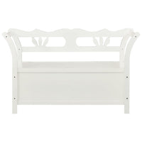 vidaXL Banco 107x45x75,5 cm madeira de abeto maciça branco