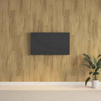 vidaXL Painel de parede c/ aspeto de madeira 4,12 m² PVC castanho