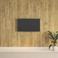 vidaXL Painel de parede c/ aspeto de madeira 4,12 m² PVC castanho