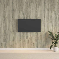 vidaXL Painel de parede c/ aspeto de madeira 4,12 m² PVC castanho