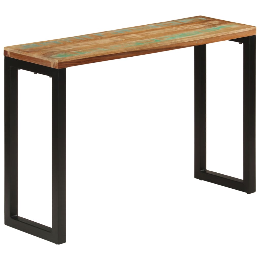 vidaXL Mesa consola 120x35x76 cm madeira de mangueira maciça e aço