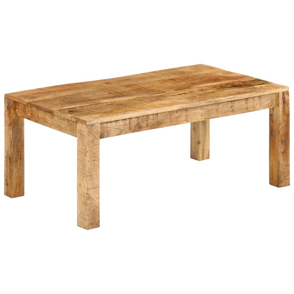 vidaXL Mesa de centro em madeira de mangueira maciça 80x80x40cm