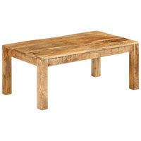 vidaXL Mesa de centro em madeira de mangueira maciça 80x80x40cm
