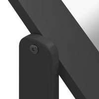 vidaXL Espelho de pé 45,5x47,5x160 cm derivados de madeira preto