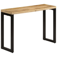 vidaXL Mesa consola 120x35x76 cm madeira de mangueira maciça e aço