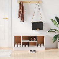 vidaXL Banco sapateira ALTA 100x35x45cm madeira de pinho maciça branco