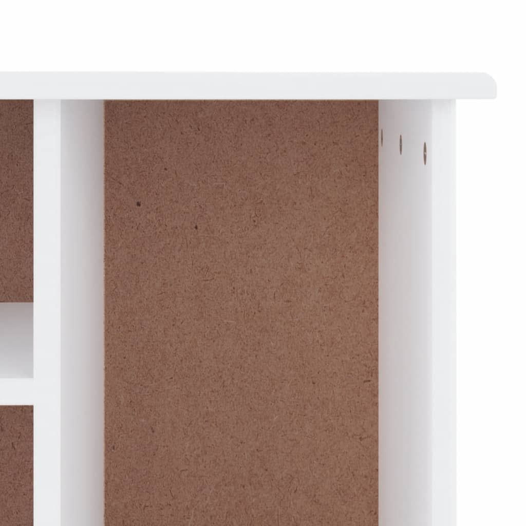 vidaXL Banco sapateira ALTA 100x35x45cm madeira de pinho maciça branco