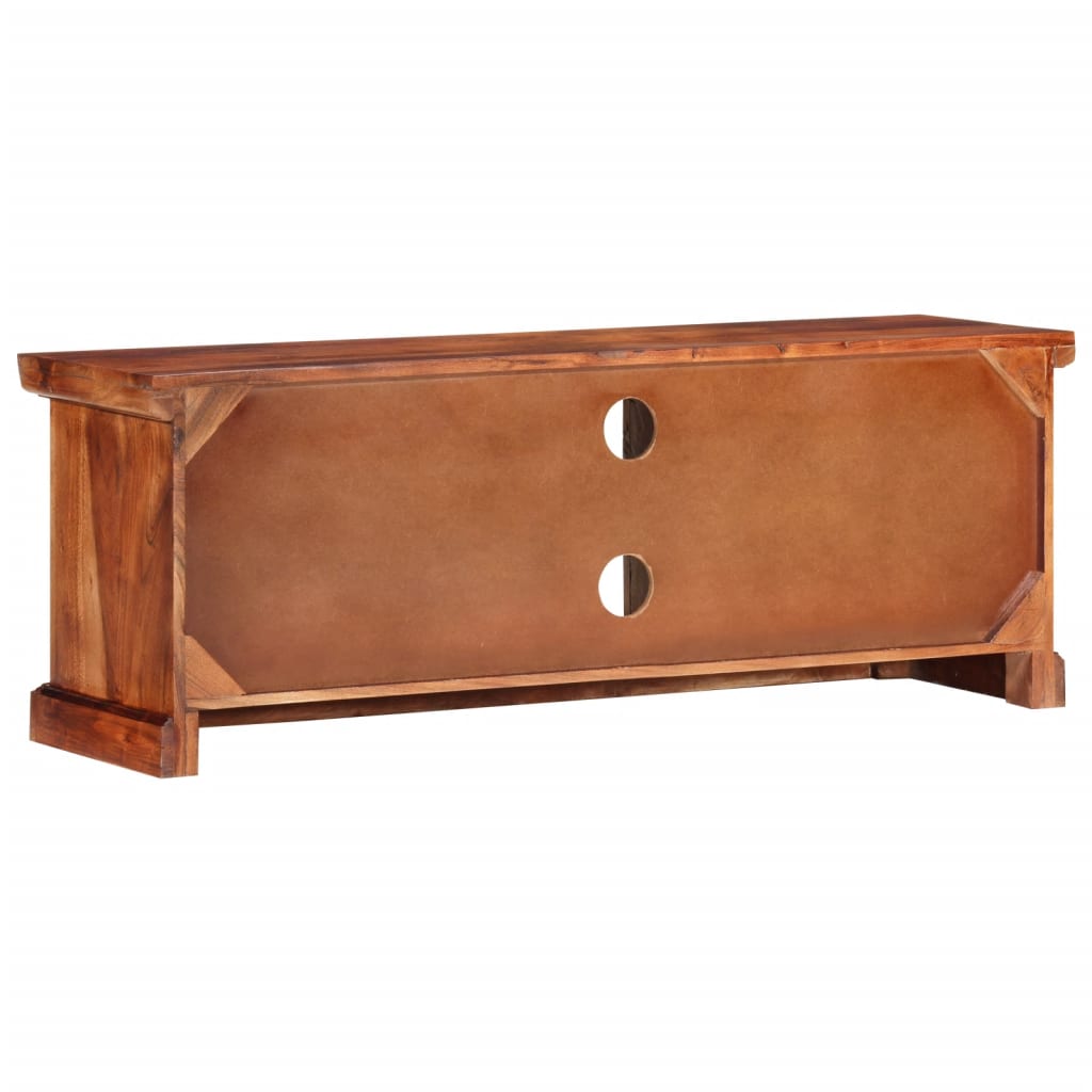 vidaXL Móvel de TV com portas 112x30x40 cm madeira de acácia maciça