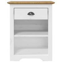 vidaXL Mesa de cabeceira BODO 53x38,5x67 cm pinho maciço castanho