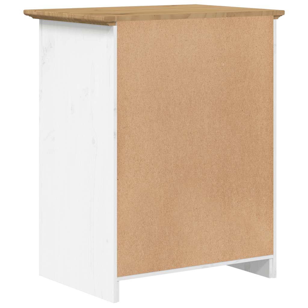 vidaXL Mesa de cabeceira BODO 53x38,5x67 cm pinho maciço castanho