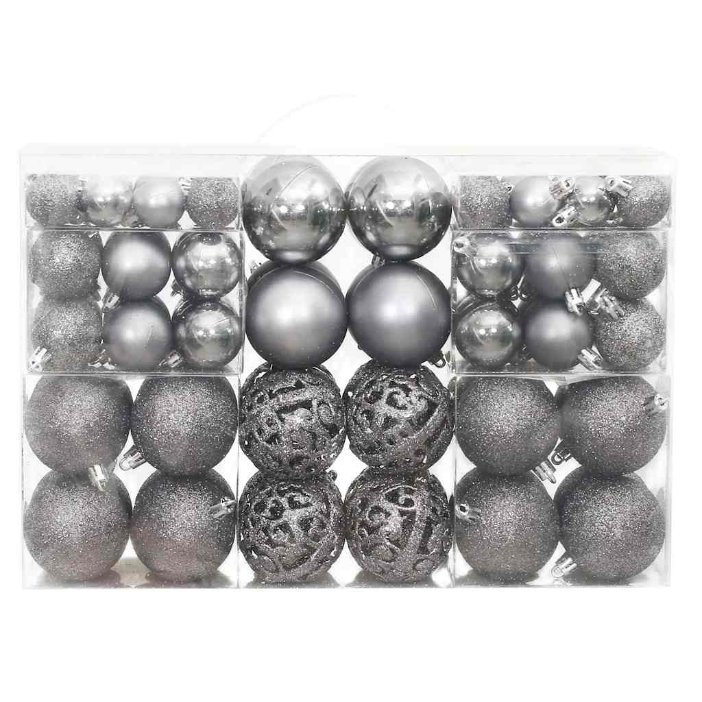 vidaXL Conjunto de bolas de natal 100 pcs 3/4/6 cm dourado