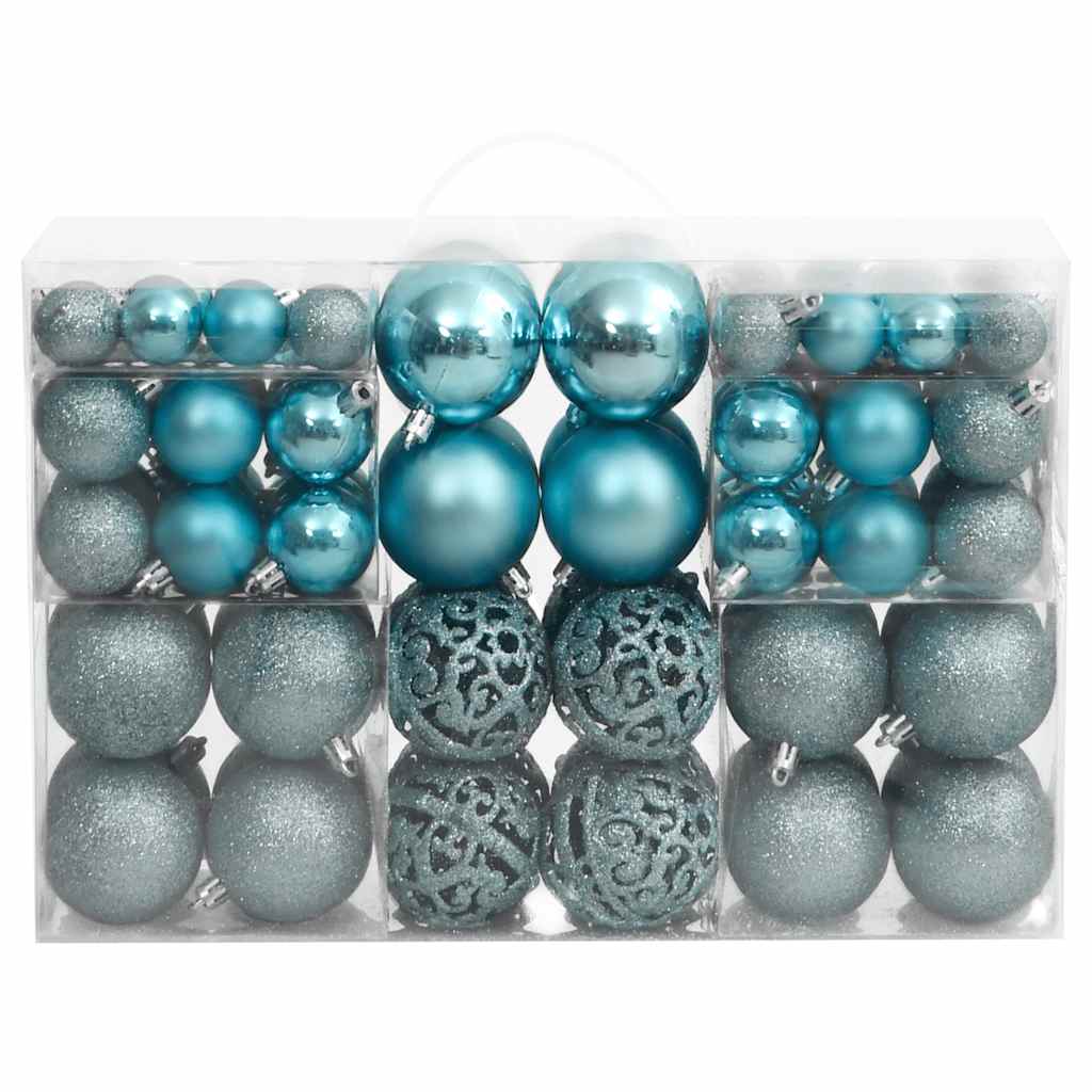 vidaXL Conjunto de bolas de natal 100 pcs 3/4/6 cm dourado