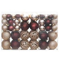 vidaXL Conjunto de bolas de natal 100 pcs 3/4/6 cm dourado