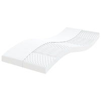 vidaXL Colchão de espuma branco 90x190 cm 7 zonas dureza 20 ILD