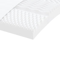 vidaXL Colchão de espuma branco 90x190 cm 7 zonas dureza 20 ILD