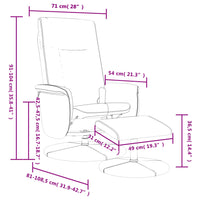 vidaXL Cadeira massagens reclinável c/ apoio pés couro artif. preto