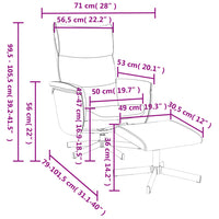 vidaXL Cadeira reclinável com apoio de pés couro artificial cinzento