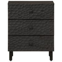 vidaXL Mesa de cabeceira 50x33x60 cm madeira de mangueira maciça preto