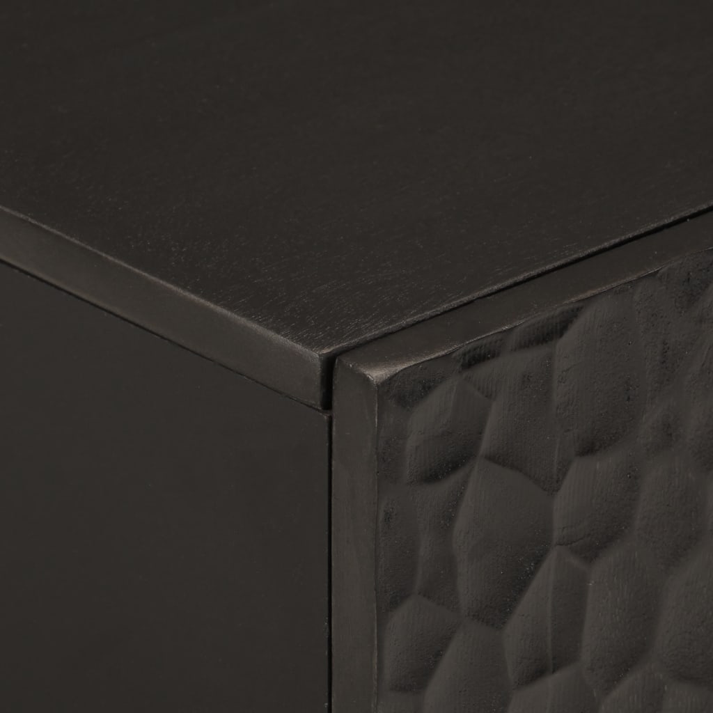 vidaXL Armário para lavatório 62x33x58 cm mangueira maciça preto