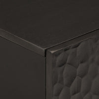 vidaXL Armário para lavatório 62x33x58 cm mangueira maciça preto