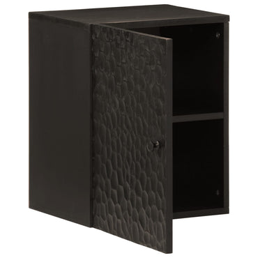 vidaXL Armário de parede para WC 38x33x48 cm mangueira maciça preto