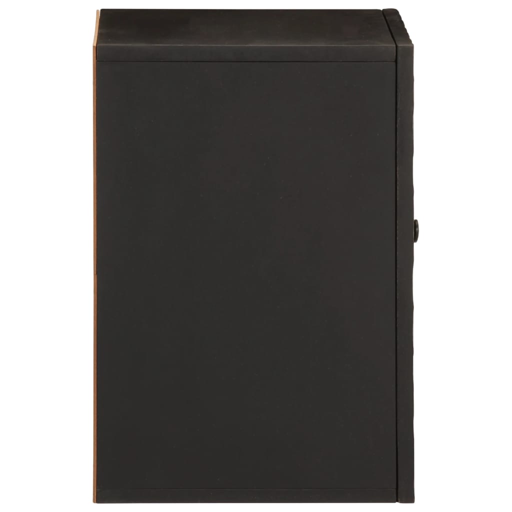 vidaXL Armário de parede para WC 38x33x48 cm mangueira maciça preto