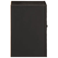 vidaXL Armário de parede para WC 38x33x48 cm mangueira maciça preto
