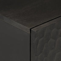 vidaXL Móvel de apoio 40x33x75 cm madeira de mangueira maciça preto
