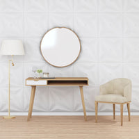 vidaXL Painéis de parede 3D 24 pcs 50x50 cm 6 m² branco diamante