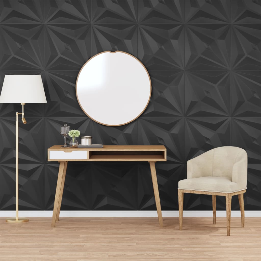 vidaXL Painéis de parede 3D 24 pcs 50x50 cm 6 m² branco diamante