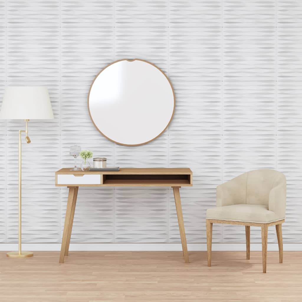 vidaXL Painéis de parede 3D 24 pcs 50x50 cm 6 m² branco diamante