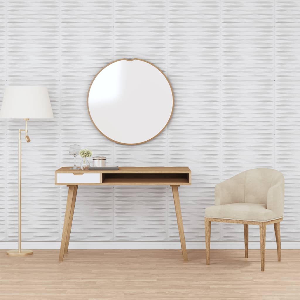 vidaXL Painéis de parede 3D 24 pcs 50x50 cm 6 m² branco diamante