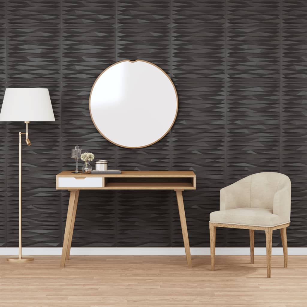 vidaXL Painéis de parede 3D 24 pcs 50x50 cm 6 m² branco diamante