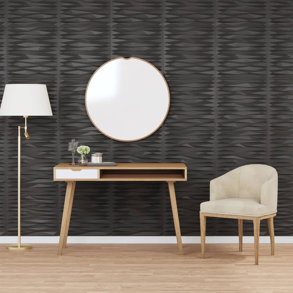 vidaXL Painéis de parede 3D 24 pcs 50x50 cm 6 m² branco diamante