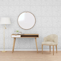 vidaXL Painéis de parede 3D 24 pcs 50x50 cm 6 m² branco diamante