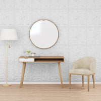 vidaXL Painéis de parede 3D 24 pcs 50x50 cm 6 m² branco diamante