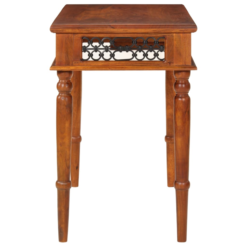 vidaXL Secretária com gaveta 110x50x76 cm madeira de acácia maciça