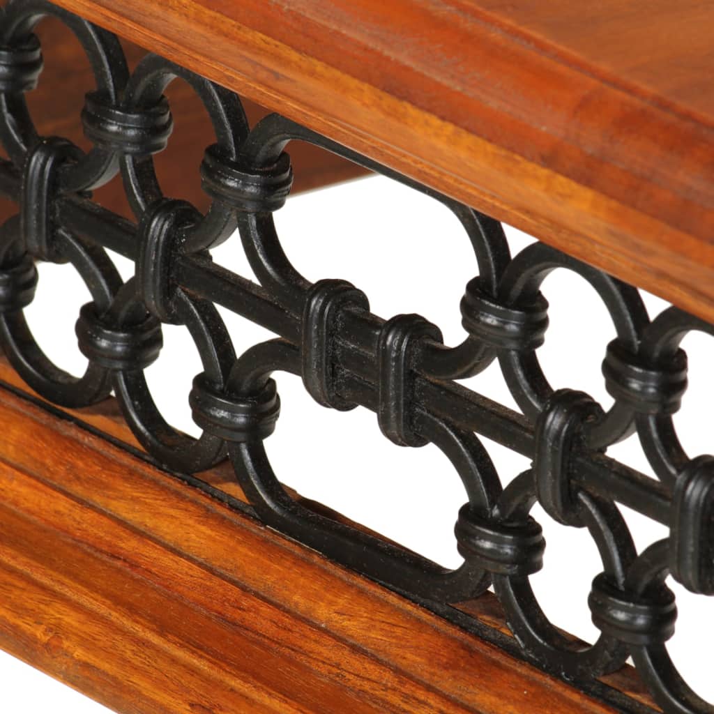 vidaXL Secretária com gaveta 110x50x76 cm madeira de acácia maciça