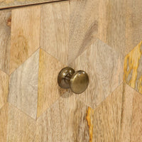 vidaXL Armário com gavetas 70x35x70 cm madeira de mangueira maciça