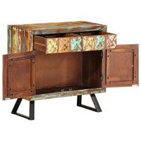 vidaXL Armário gavetas 70x35x70 cm madeira recuperada maciça multicor